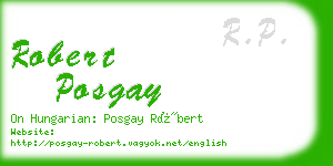 robert posgay business card
